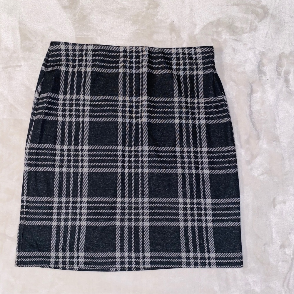 Plaid Pencil Skirt